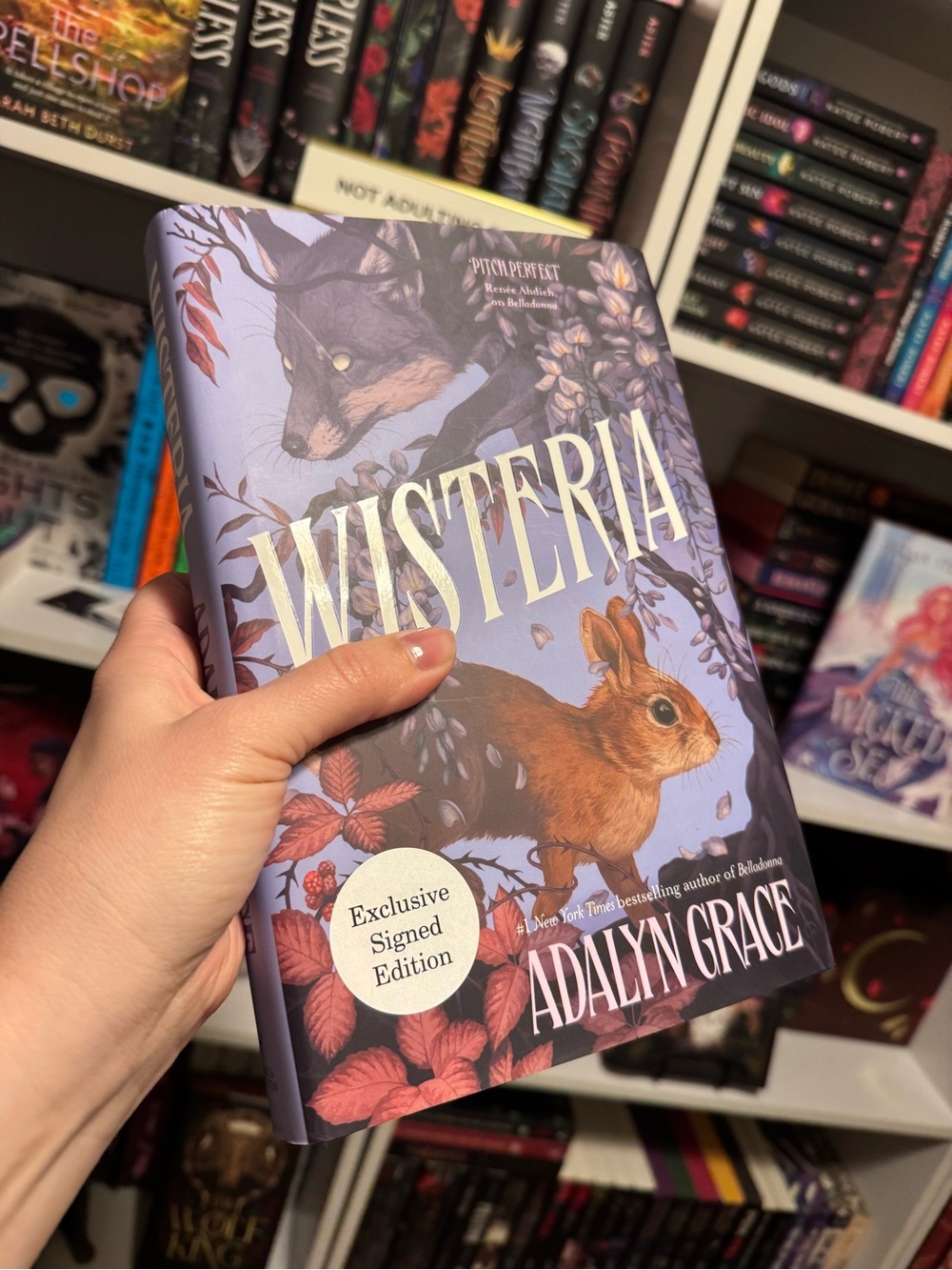 SIGNED Waterstones edition Wisteria book by Adalyn Grace